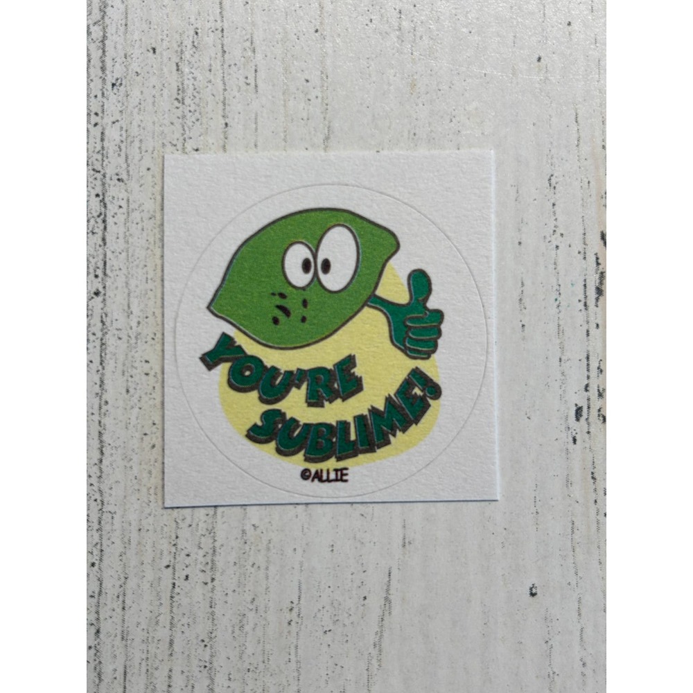 Scratch & sniff happy Allie scented Sticker Matte Single Lime
